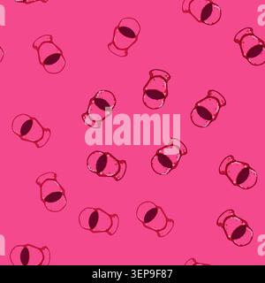 seamless pattern winter ski mask cartoon. snow protection, gear cold, warmth outdoor winter ski mask sign vector Stock Vector
