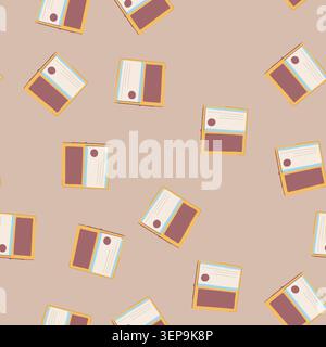 pattern money checkbook cartoon. salary payroll, cheque template, wallet paycheck money checkbook sign. seamless vector illustration Stock Vector