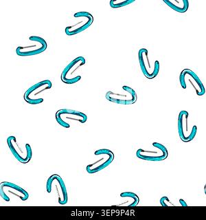 pattern lock carabiner clip cartoon. hook equipment, object safety, security tool lock carabiner clip sign vector Stock Vector