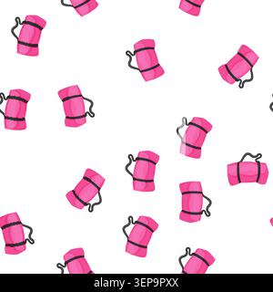 pattern hiking camp mat cartoon. hiking camp mat sign vector Stock Vector