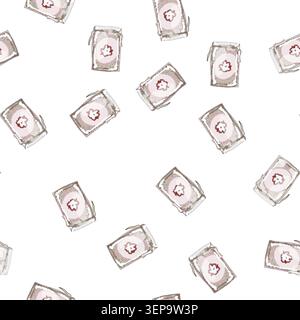 pattern face cotton pad cartoon. face cotton pad sign vector Stock Vector