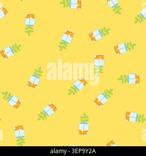 pattern money coin jar cartoon. bank bottle, glass cash, moneybox hand money coin jar sign. seamless vector illustration Stock Vector