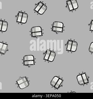 seamless pattern pot double boiler pan cartoon. cook making, chocolate home pot double boiler pan sign vector Stock Vector