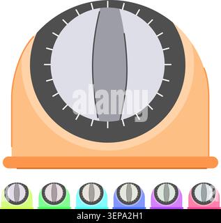 clock kitchen timer cartoon. cooking time, alarm food clock kitchen timer sign vector Stock Vector