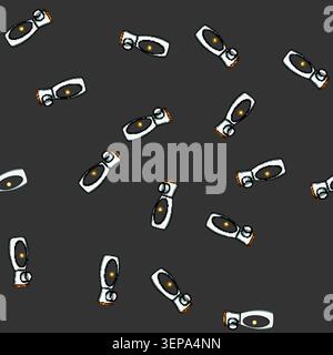 seamless pattern nebulizer inhaler portable cartoon. device breath, medication relief, allergy airway nebulizer inhaler portable sign vector Stock Vector