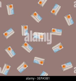 seamless pattern charity toy box cartoon. charity toy box sign vector Stock Vector