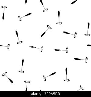 pattern diagnostic reflex hammer cartoon. medical tool, examination healthcare, instrument testing diagnostic reflex hammer sign vector Stock Vector