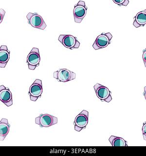 pattern wrist kid watch time cartoon. child children, hand boy wrist kid watch time sign vector Stock Vector