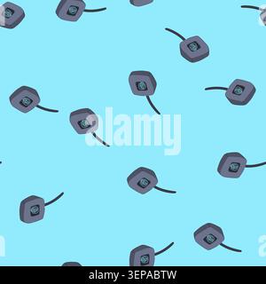 pattern touch fingerprint scanner cartoon. identification technology, sensor recognition, device mobile touch fingerprint scanner sign. seamless vecto Stock Vector