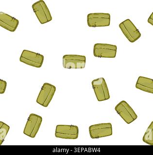 pattern student pencil case cartoon. student pencil case sign vector Stock Vector