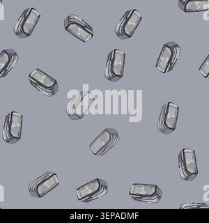 seamless pattern color pencil case cartoon. color pencil case sign vector Stock Vector