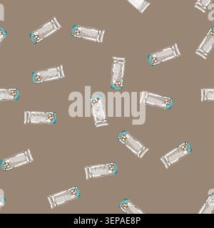 seamless pattern round cotton pad cartoon. round cotton pad sign vector Stock Vector