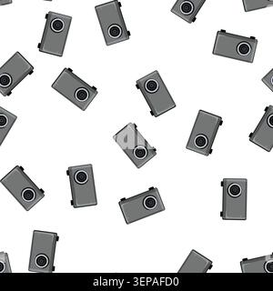 pattern digital projector video cartoon. film screen, movie presentation digital projector video sign vector Stock Vector