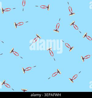 pattern vacuum electric mop cartoon. cleaner technology, broom machine, modern housework vacuum electric mop sign. seamless vector illustration Stock Vector