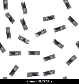 pattern journalist dictaphone cartoon. sound audio, voice recorder journalist dictaphone sign vector Stock Vector