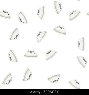 pattern fire smoke detector cartoon. fire smoke detector sign vector Stock Vector
