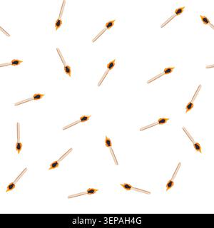 pattern fire burning match cartoon. burnt burnout, employee burn, row worker fire burning match sign. seamless symbol vector illustration Stock Vector