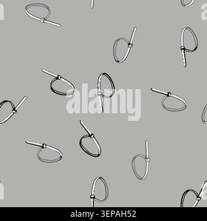 seamless pattern bundle cable ties cartoon. wire color, electrician fastener, solar polyester bundle cable ties sign vector Stock Vector