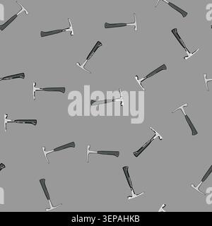 seamless pattern construction masons hammer cartoon. tools building, masonry carpentry, craftsmanship trade construction masons hammer sign vector Stock Vector