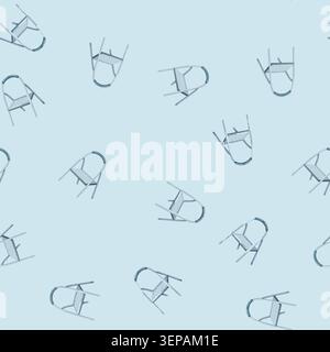 seamless pattern service step ladder safety cartoon. service step ladder safety sign vector Stock Vector