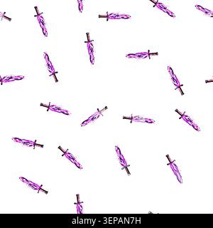 pattern fire sword effect cartoon. flame game, cut blue, slash blade fire sword effect sign vector Stock Vector