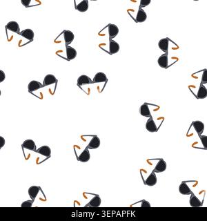 pattern technology glasses for the blind cartoon. innovation wearable, enhancement aid, device solution technology glasses for the blind sign. seamles Stock Vector