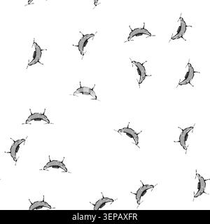 pattern robot quadcopter cartoon. delivery technology, mavic learning, sky print robot quadcopter sign vector Stock Vector