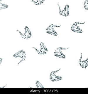 pattern dark tornado cartoon. funnel disaster, destruction cloud, thunderstorm clouds dark tornado sign vector Stock Vector