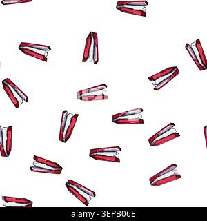pattern industry stapler cartoon. vehicle transportation, industrial work, storage equipment industry stapler sign vector Stock Vector