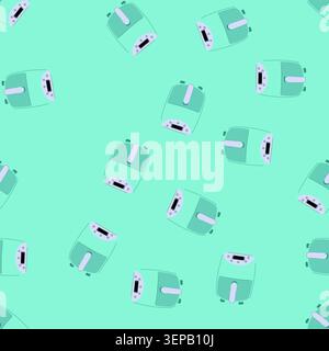 pattern air fryer cooking cartoon. air electric, meal basket, black appliance air fryer cooking sign. seamless vector illustration Stock Vector
