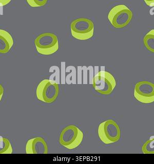 pattern wrinkled duct tape cartoon. scotch piece, grunge torn, strip label wrinkled duct tape sign. seamless vector illustration Stock Vector