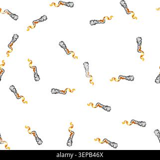 pattern exhaust rocket fire trail cartoon. flame ignition, velocity combustion, smoke heat exhaust rocket fire trail sign vector Stock Vector
