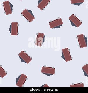 pattern freight coal wagon cartoon. car locomotive, cargo haulage, logistics delivery freight coal wagon sign. seamless vector illustration Stock Vector
