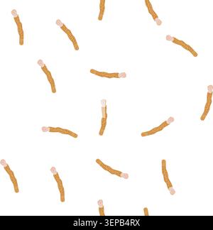 pattern miswak stick illustrating a traditional and sustainable method for cleaning teeth and maintaining oral hygiene, representing natural wellness Stock Vector