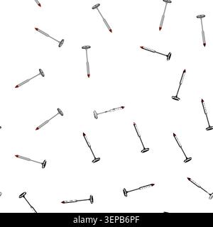 pattern healthcare reflex hammer cartoon. instrument testing, response assessment, clinical neurological healthcare reflex hammer sign vector Stock Vector