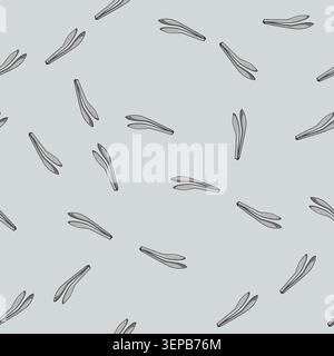 seamless pattern tong tongs hand cartoon. kitchen grill, ice outdoor, line chef tong tongs hand sign vector Stock Vector