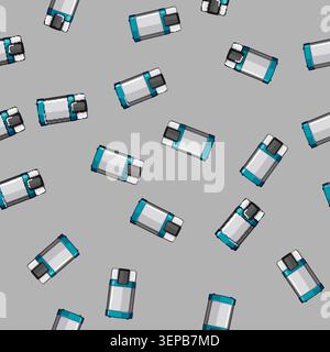 seamless pattern food coffee grinder electric cartoon. food coffee grinder electric sign vector Stock Vector