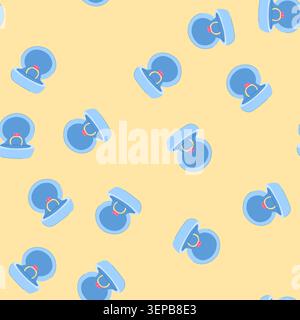 pattern jewelry proposal ring box cartoon. couple jewellery, marriage love, beach isometric jewelry proposal ring box sign. seamless vector illustrati Stock Vector
