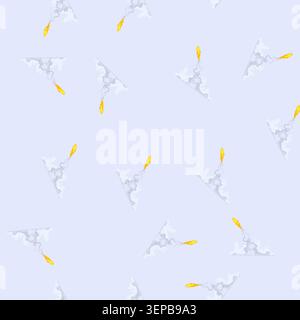 pattern fire rocket smoke trail cartoon. speed exhaust, plume trajectory, boost energy fire rocket smoke trail sign. seamless vector illustration Stock Vector
