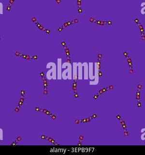 seamless pattern eerie halloween garland cartoon. haunted ghostly, witchy pumpkin, skeleton cobweb eerie halloween garland sign vector Stock Vector