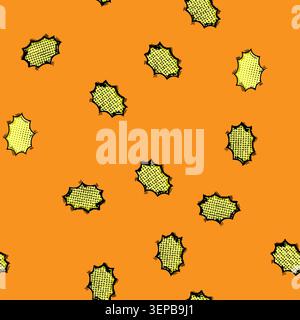 seamless pattern thought comic speech bubble cartoon. exclamation question, strip graphic, novel artwork thought comic speech bubble sign vector Stock Vector