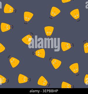 pattern school kid luggage cartoon. schoolbag backpack, pack back, rucksack open school kid luggage sign. seamless vector illustration Stock Vector