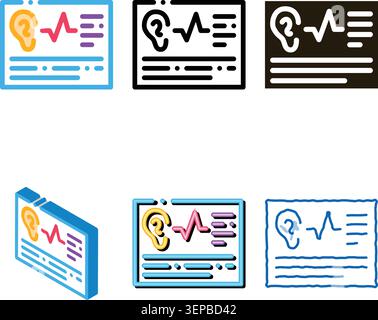 variety Article Hearing Icon Vector. Outline Article Hearing Sign. Isolated Contour Symbol Stock Vector