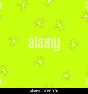 seamless pattern energy impact vfx cartoon. thunder light, lightning power, electric blue energy impact vfx sign vector Stock Vector