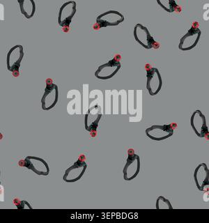 seamless pattern miner headlamp flashlight cartoon. miner headlamp flashlight sign vector Stock Vector