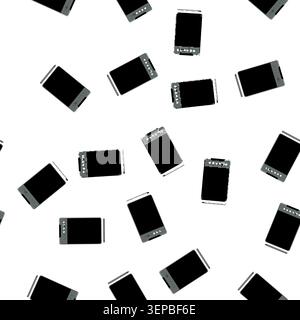 pattern technology pen display cartoon. computer graphic, device equipment technology pen display sign vector Stock Vector