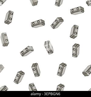 pattern energy junction box cartoon. cable construction, connection switch, industrial industry energy junction box sign vector Stock Vector
