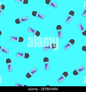 seamless pattern technology mp3 player cartoon. technology mp3 player sign vector Stock Vector
