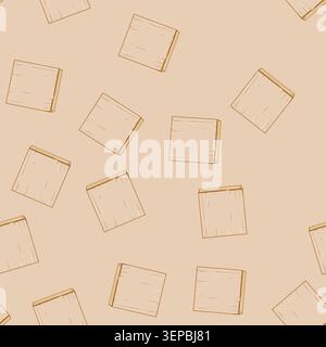 seamless pattern construction wooden blocks cartoon. goal development, education success, finance learn construction wooden blocks sign vector Stock Vector