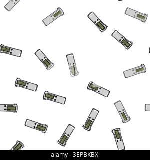 pattern music dictaphone cartoon. tape digital, record journalist music dictaphone sign vector Stock Vector